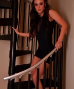 Wild Brandi Sex Dress On The Stairs